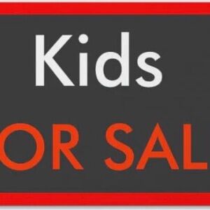Source Unknown Kids "For Sale" Sign - Red, Black, White